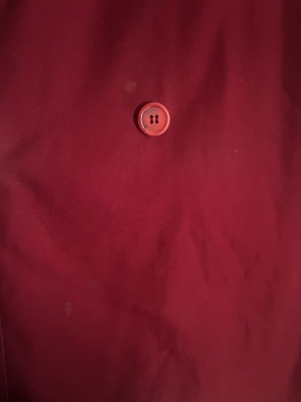 Vintage Burgundy Trench Coat - Picture 7 of 8